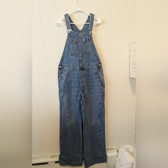 Old Navy Baggy Wide Leg Overalls 12 Tall - Picture 2 of 4